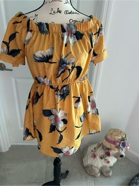 Blush Yellow and Black summer dress